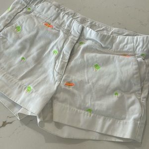 Girls Crewcuts White shorts with surfers, size 10
